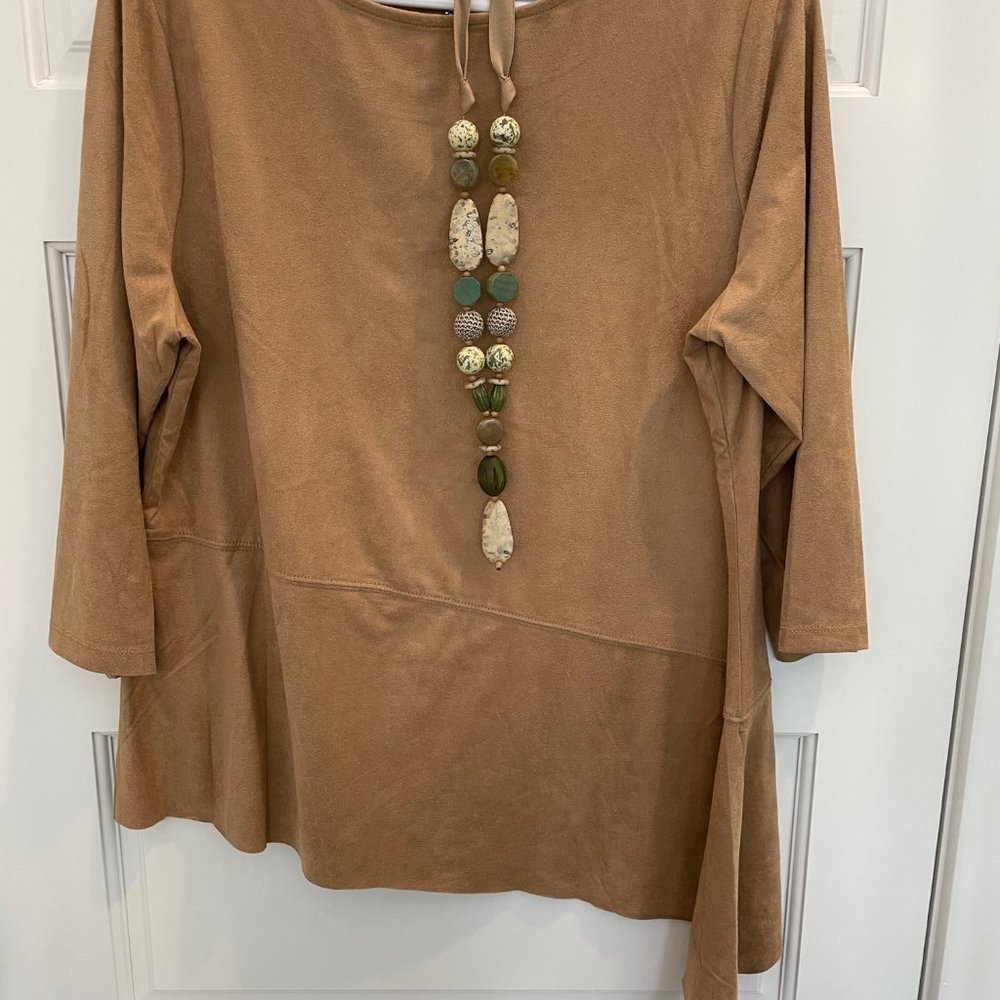 Chico's Statement Necklace in Neutral/Olive Colors
